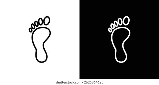 Footprint icon concept stroke on white background
