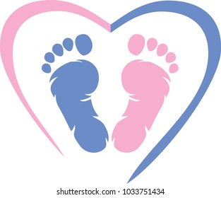 Footprint. Icon for design. Vector
