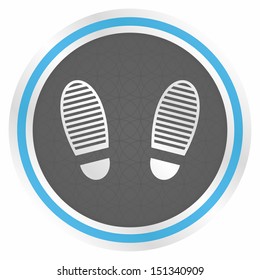 Footprint icon (Elegance blue version)