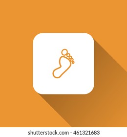footprint icon. flat design