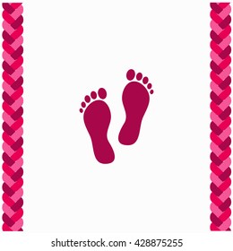 Footprint icon Flat Design. Isolated Illustration.