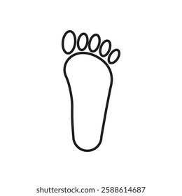 Footprint icon Flat illustration sign