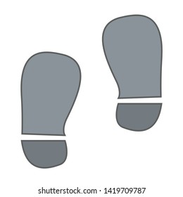 footprint icon. flat illustration of footprint vector icon for web