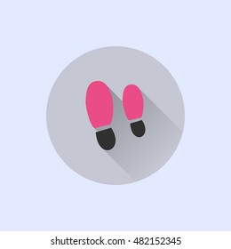 footprint icon. flat style