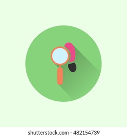 footprint icon. flat style