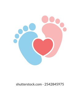 Footprint icon in flat style. Footpath step vector illustration on isolated background. Foot print sign business concept.