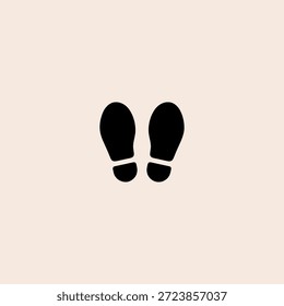 Diseño de Vector plano de icono de huella.