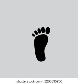 Footprint icon flat. Vector illustration symbol