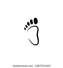 Footprint icon flat vector illustration