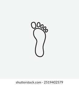 Footprint icon isolated on white background