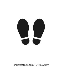 Footprint icon isolated on white background. Vector shoe print.