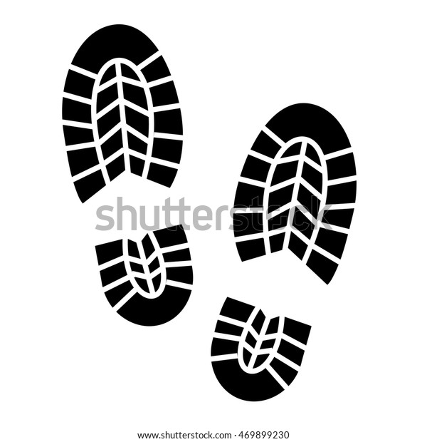 Footprint Icon Isolated On White Background Stock Vector (Royalty Free ...