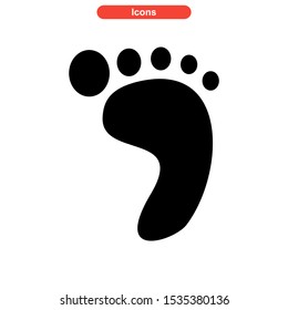footprint icon isolated sign symbol vector illustration - high quality black style vector icons
