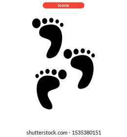 footprint icon isolated sign symbol vector illustration - high quality black style vector icons
