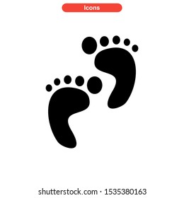 footprint icon isolated sign symbol vector illustration - high quality black style vector icons
