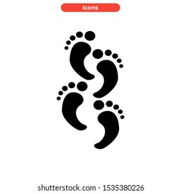 footprint icon isolated sign symbol vector illustration - high quality black style vector icons
