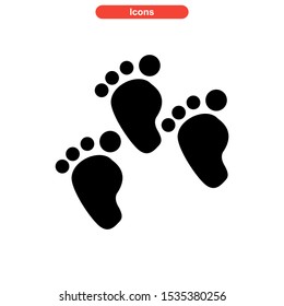 footprint icon isolated sign symbol vector illustration - high quality black style vector icons
