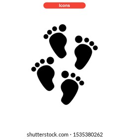 footprint icon isolated sign symbol vector illustration - high quality black style vector icons
