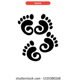 footprint icon isolated sign symbol vector illustration - high quality black style vector icons
