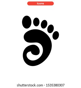 footprint icon isolated sign symbol vector illustration - high quality black style vector icons
