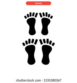 footprint icon isolated sign symbol vector illustration - high quality black style vector icons
