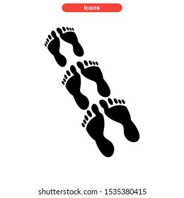 footprint icon isolated sign symbol vector illustration - high quality black style vector icons
