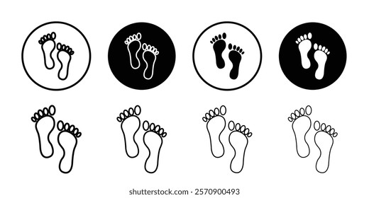 Footprint icon linear logo isolated