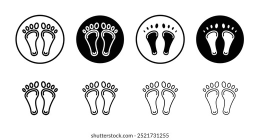 Footprint icon logo set vector