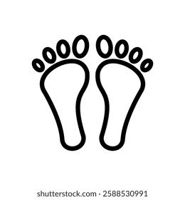 Footprint icon logo sign set vector outline
