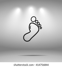 footprint icon. medical sign