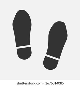 footprint icon on background. vector eps 10