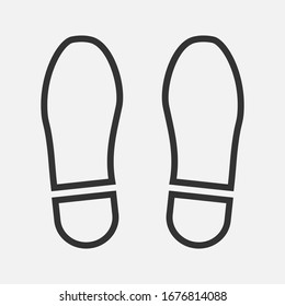 footprint icon on background. vector eps 10