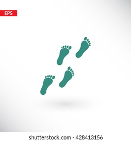 footprint icon. One of set web icons