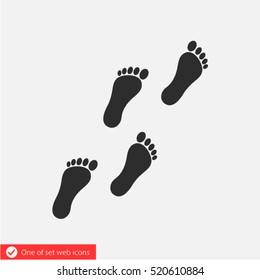 footprint icon. One of set web icons