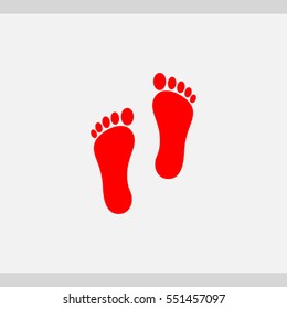 footprint icon. One of set web icons