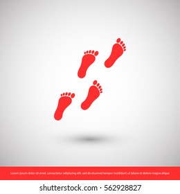 footprint icon. One of set web icons