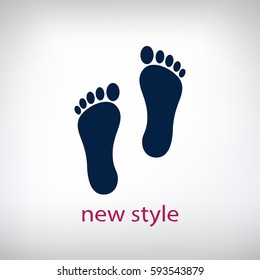 footprint icon. One of set web icons