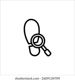 Footprint Icon With Outline Style