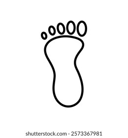 Footprint icon Outline thin set