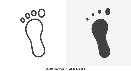 Footprint icon Outline vector sign