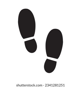 Footprint icon. Footprint icon of people for symbol and sign. Sign of foot and shoes for graphic resource design. Icon sheet of footprint vector illustration editable free vector image