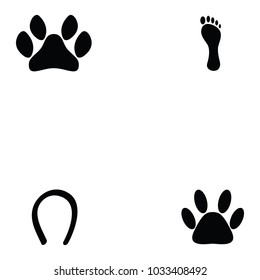 footprint icon set