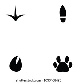 footprint icon set
