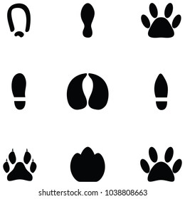 footprint icon set