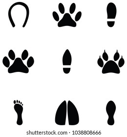 footprint icon set