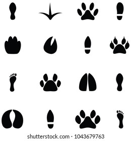 footprint icon set