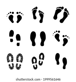 footprint icon. footprint set symbol vector elements for infographic web.