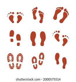 footprint icon. footprint set symbol vector elements for infographic web.