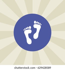 footprint icon. sign design. background