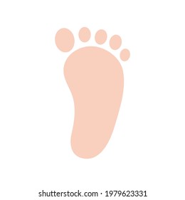 Footprint icon. Smelly feet The concept of keeping your feet healthy by washing your feet.